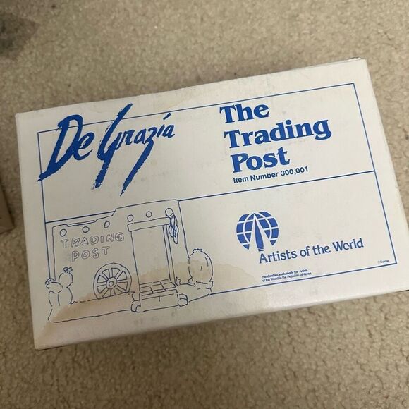 De Grazia x  Goebel Trading Post With 4 Piece‎ Village Figurines Vintage RARE - Picture 13 of 13